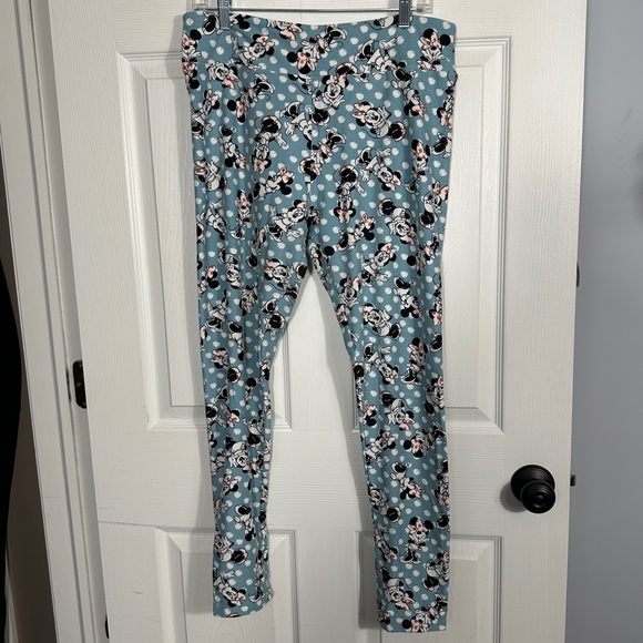 Lularoe/Disney tall and curvy leggings, Minnie‎ Mouse, light blue - Picture 1 of 10